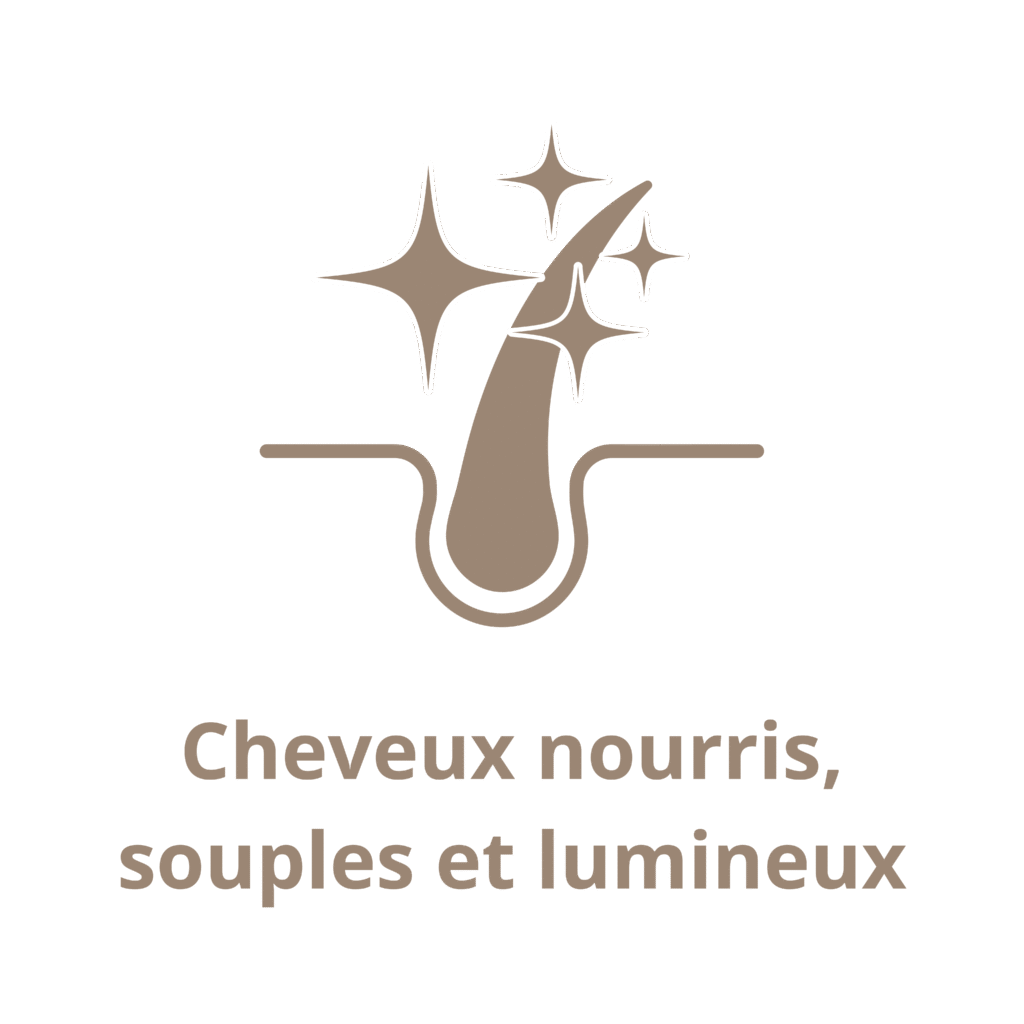 pictogramme bulbe cheveux avec effet brillance grâce à des étoiles